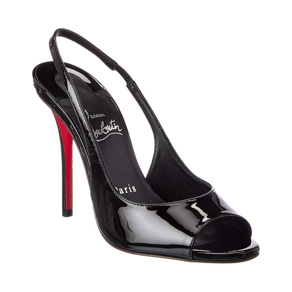 Christian Louboutin Sofia Z 100 Patent Slingback Sandal, Black